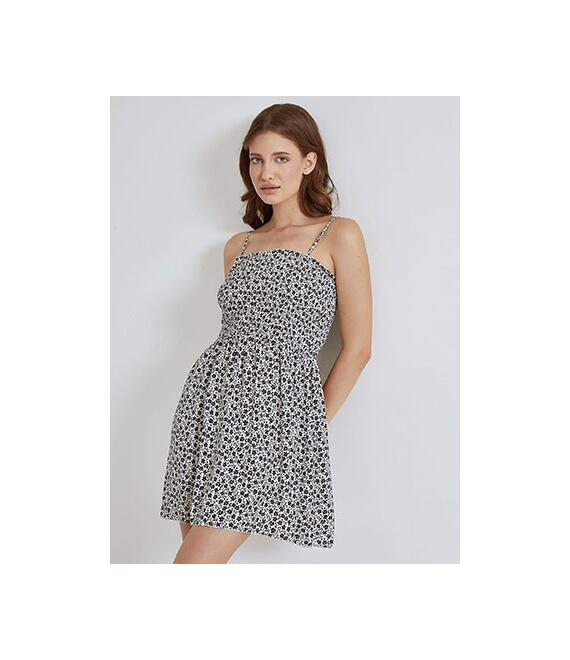 Mini φόρεμα με σφηκοφωλιά SM8003.8138+2
