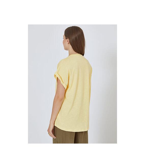 Βαμβακερή μπλούζα με γυριστό μανίκι SM9428.4681+1